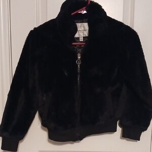 Banana Republic Kids Black Faux Fur Puffer Jacket